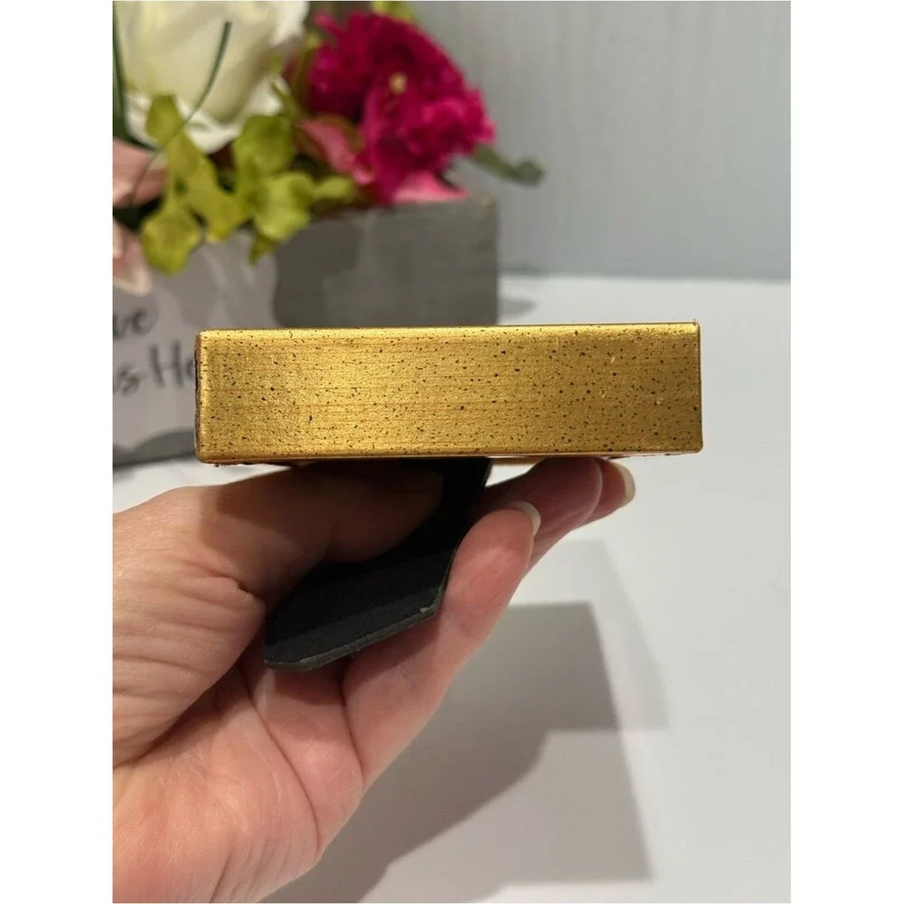 Miniature Gold Burgandy Picture Photo Frame 2x3